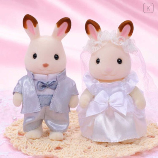 Japan Sylvanian Families Original Figure - Rabbit Pair Set : Beautiful Wedding - 1
