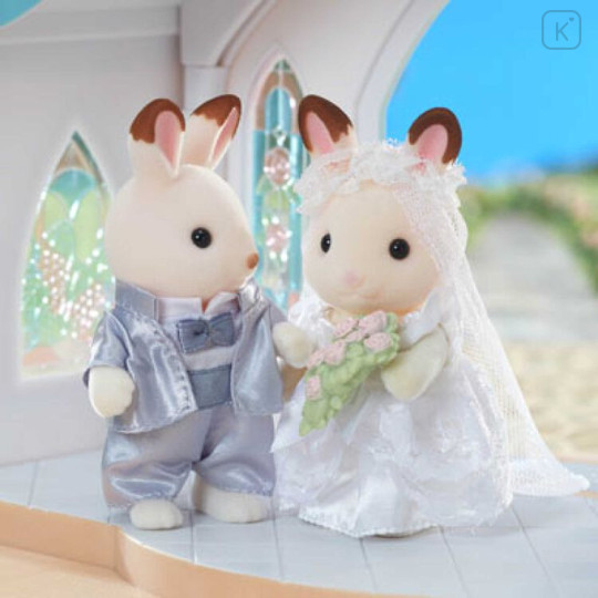 Japan Sylvanian Families Original Figure - Rabbit Pair Set : Beautiful Wedding - 2