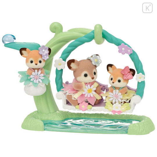 Japan Sylvanian Families Figure - Deer Baby / Waterside Swing Set - 1