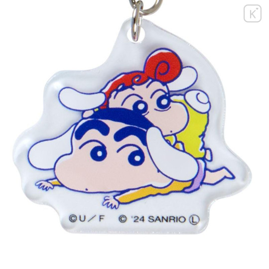 Japan Sanrio × Crayon Shinchan Triple Acrylic Keychain - Cinnamoroll - 4