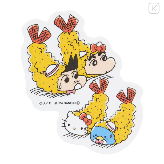 Japan Sanrio × Crayon Shinchan Die-cut Sticker - Hello Kitty & Tuxedosam & Shinnosuke Nohara & Toru Kazama - 2