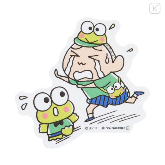 Japan Sanrio × Crayon Shinchan Die-cut Sticker - Keroppi & Masao Sato - 2