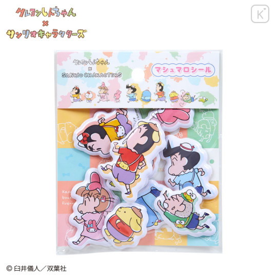 Japan Sanrio × Crayon Shinchan Marshmallow Stickers - 1