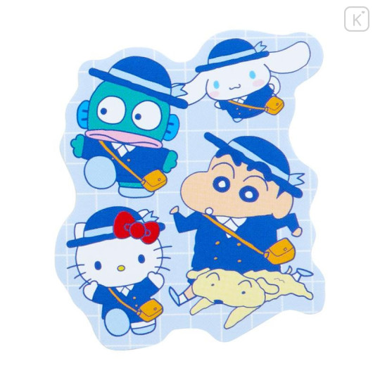 Japan Sanrio × Crayon Shinchan Piece Seal Stickers - Blue - 4