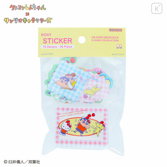 Japan Sanrio × Crayon Shinchan Boxed Flake Sticker - Pop - 1