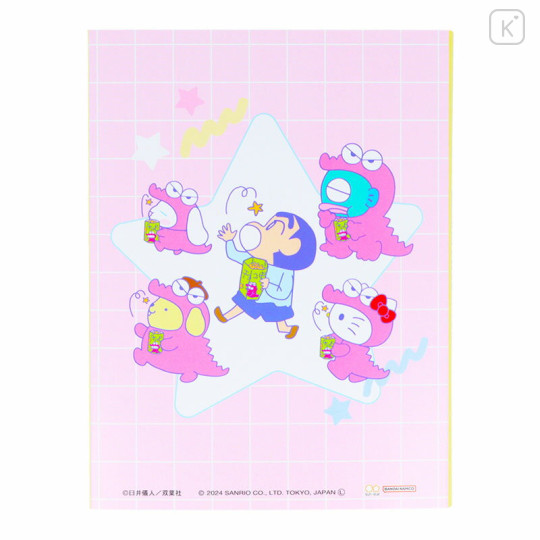 Japan Sanrio × Crayon Shinchan Flip Memo Pad - Star - 3