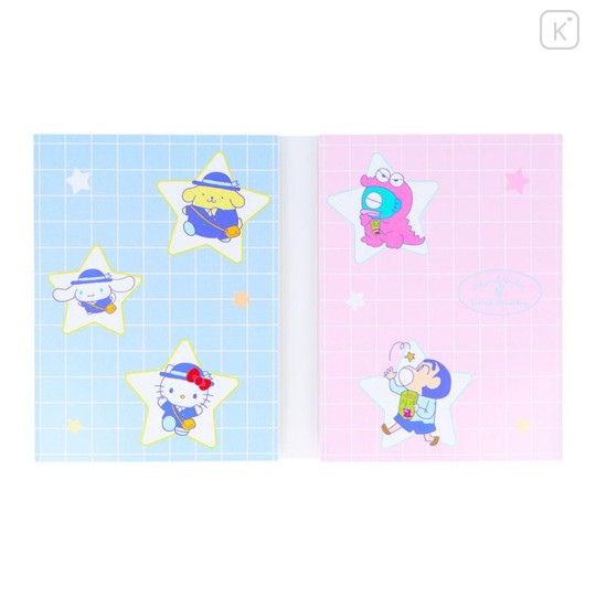 Japan Sanrio × Crayon Shinchan Flip Memo Pad - Star - 4