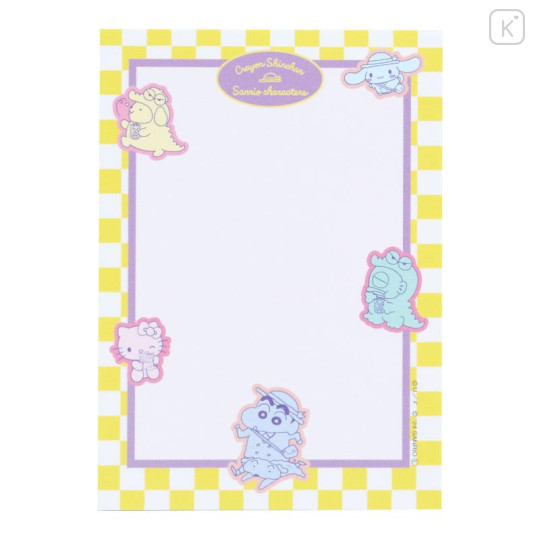 Japan Sanrio × Crayon Shinchan Flip Memo Pad - Star - 6