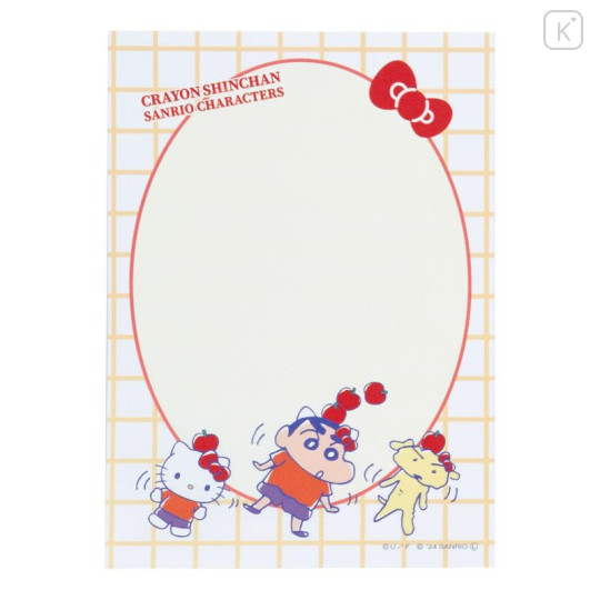 Japan Sanrio × Crayon Shinchan Flip Memo Pad - Pop - 5