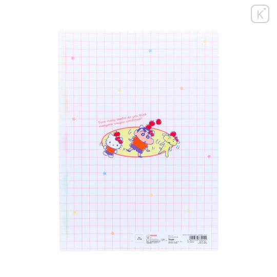 Japan Sanrio × Crayon Shinchan 5 Pockets A4 Clear File - Pop - 2