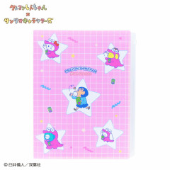 Japan Sanrio × Crayon Shinchan 6 Pockets A4 Clear File with Zipper - Star