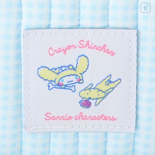 Japan Sanrio × Crayon Shinchan Pouch with Carabiner - Cinnamoroll & Shiro - 3