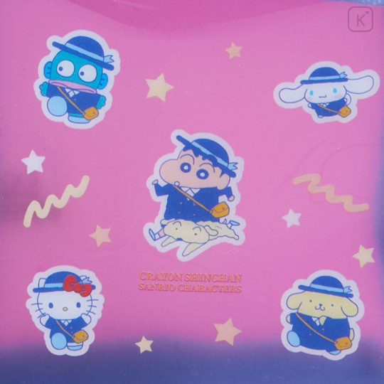 Japan Sanrio × Crayon Shinchan Color Pouch - Pink - 4
