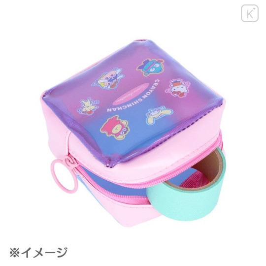 Japan Sanrio × Crayon Shinchan Color Pouch - Blue - 5