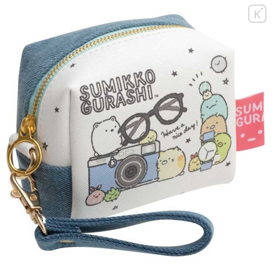 Japan San-X Mini Pouch - Sumikko Gurashi / Camera - 1