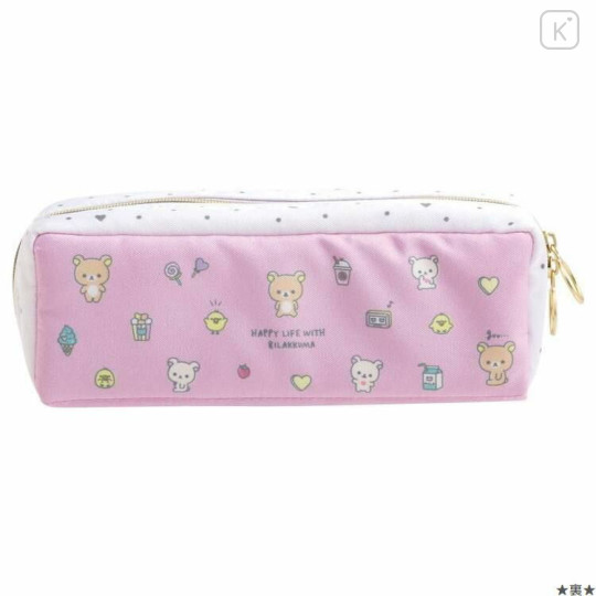 Japan San-X Pen Pouch - Rilakkuma / Pink - 2