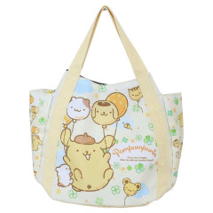 Japan Sanrio Balloon Mini Tote Bag - Pompompurin / Garden