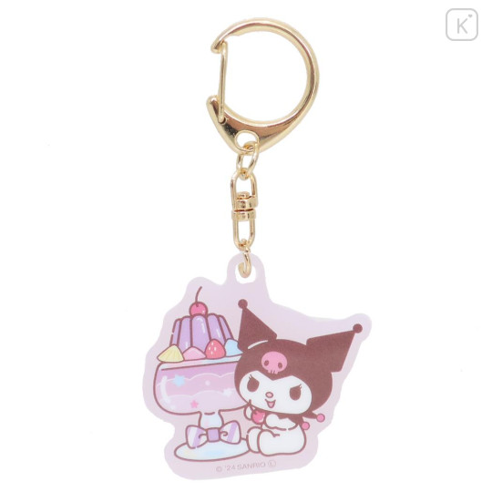 Japan Sanrio UV Changing Acrylic Keychain - Kuromi / Dessert - 1