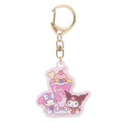 Japan Sanrio UV Changing Acrylic Keychain - Kuromi & My Melody / Dessert