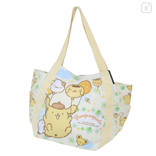 Japan Sanrio Balloon Tote Bag - Pompompurin / Garden - 1