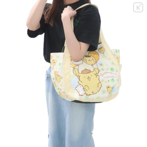 Japan Sanrio Balloon Tote Bag - Pompompurin / Garden - 4