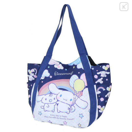 Japan Sanrio Balloon Tote Bag - Cinnamoroll & Milk / Sky Party - 1