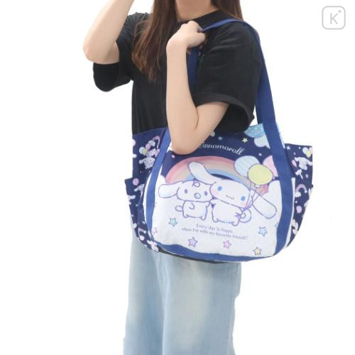 Japan Sanrio Balloon Tote Bag - Cinnamoroll & Milk / Sky Party - 4