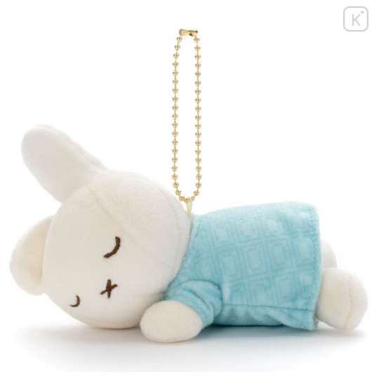 Japan Miffy Stuffed Mascot Ballchain - Sleeping / Blue - 1