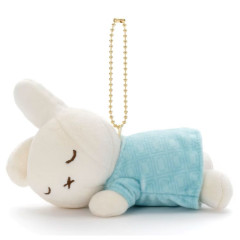 Japan Miffy Stuffed Mascot Ballchain - Sleeping / Blue