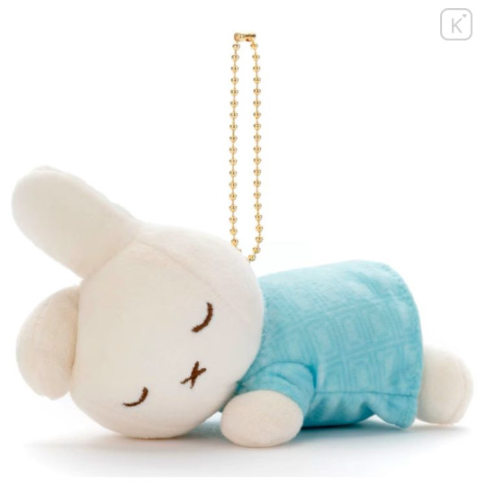 Japan Miffy Stuffed Mascot Ballchain - Sleeping / Blue - 3