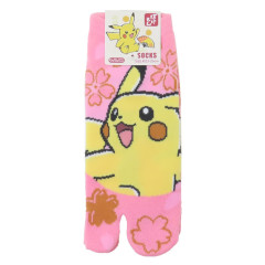 Japan Pokemon Women's Tabi Socks - Pikachu / Pink