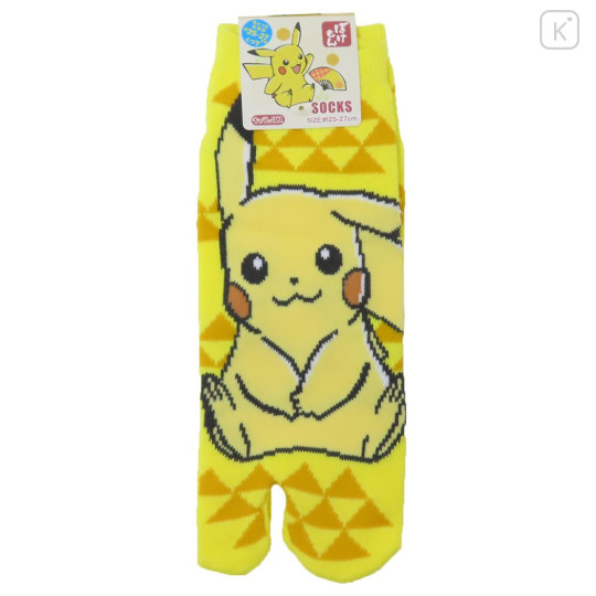 Japan Pokemon Men's Tabi Socks - Pikachu / Yellow - 1