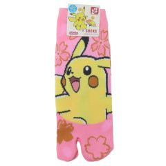 Japan Pokemon Men's Tabi Socks - Pikachu / Pink