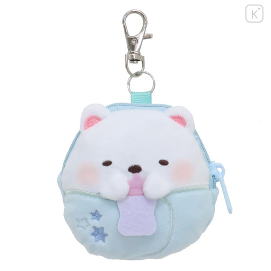 Japan San-X Mascot Mini Pouch - Sumikko Gurashi / Baby Shirokuma - 1