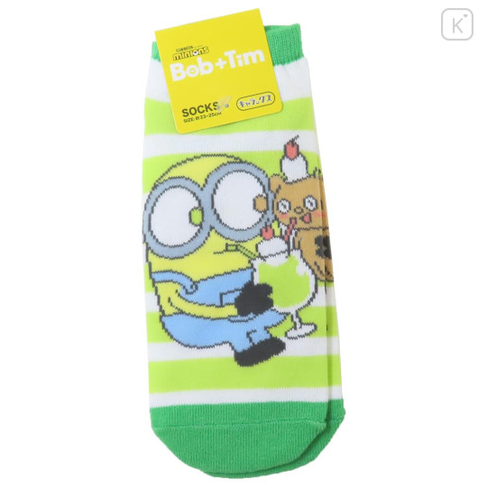 Japan Minions Socks - Bob & Bear Tim / Green - 1