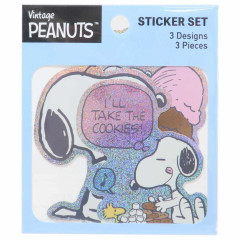 Japan Peanuts Hologram Vinyl Sticker - Snoopy / Yummy Blue