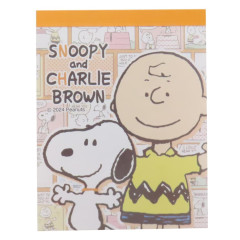 Japan Peanuts Mini Notepad - Snoopy & Charlie Comic