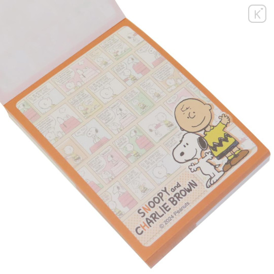 Japan Peanuts Mini Notepad - Snoopy & Charlie Comic - 2