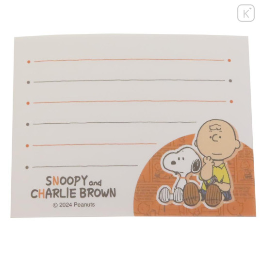 Japan Peanuts Mini Notepad - Snoopy & Charlie Comic - 3