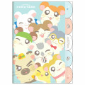 Japan Hamtaro 5 Pockets A4 Clear File - Friends / Blue - 1