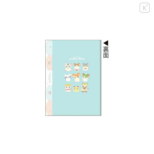 Japan Hamtaro 5 Pockets A4 Clear File - Friends / Blue - 2