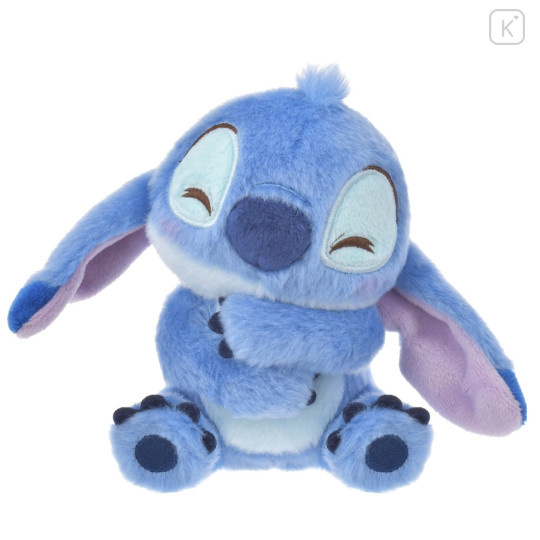 Japan Disney Store Fluffy Plush Keychain - Stitch : Cutesy Act Gyutto Cute - 1