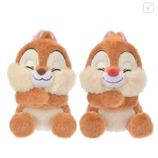 Japan Disney Store Fluffy Plush Keychain - Chip : Cutesy Act Gyutto Cute - 5