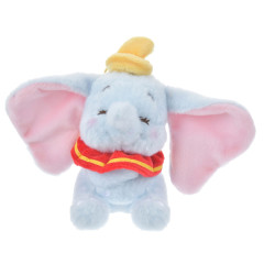 Japan Disney Store Fluffy Plush Keychain - Dumbo / Cutesy Act Gyutto Cute