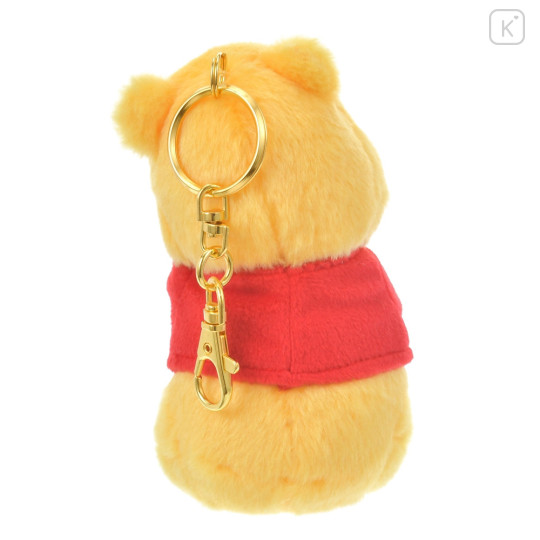 Japan Disney Store Fluffy Plush Keychain - Pooh : Cutesy Act Gyutto Cute - 4