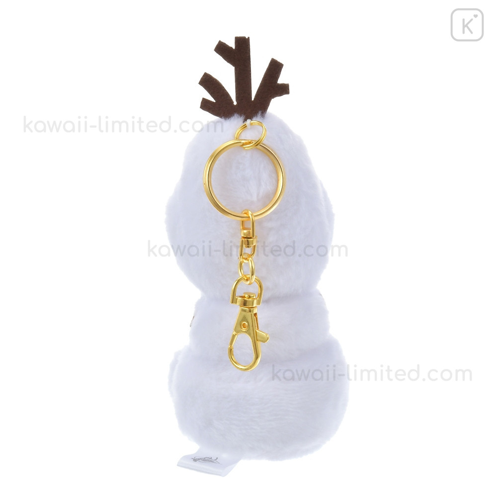 Japan Disney Store Fluffy Plush Keychain - Olaf : Cutesy Act