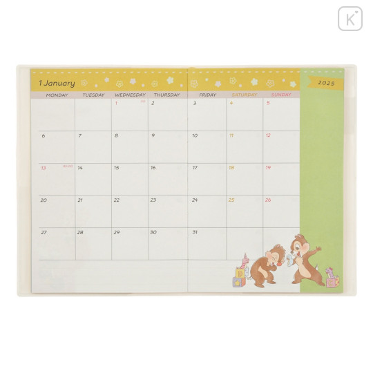 Japan Disney Store B6 Planner Monthly Schedule Book - Chip & Dale : 2025 - 8