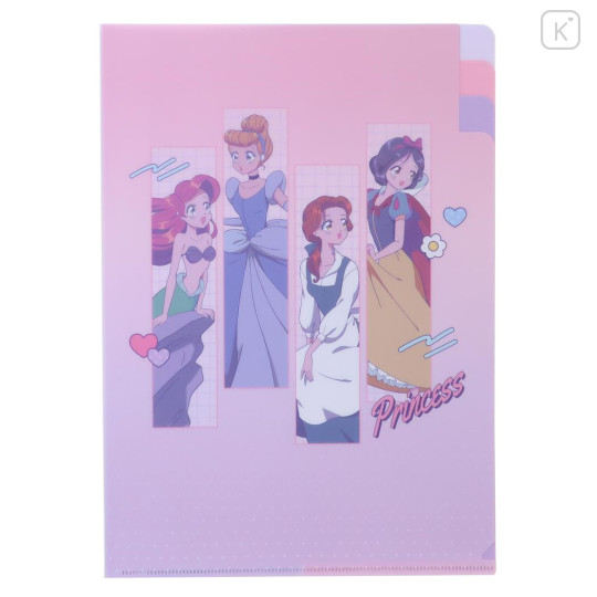 Japan Disney 3 Pockets A4 Index File - Princesses / Smile Japan Girl Comic - 1