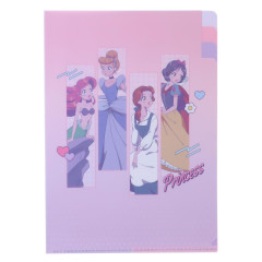 Japan Disney 3 Pockets A4 Index File - Princesses / Smile Japan Girl Comic