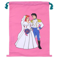 Japan Disney Drawstring Pouch - Ariel & Prince / Wedding